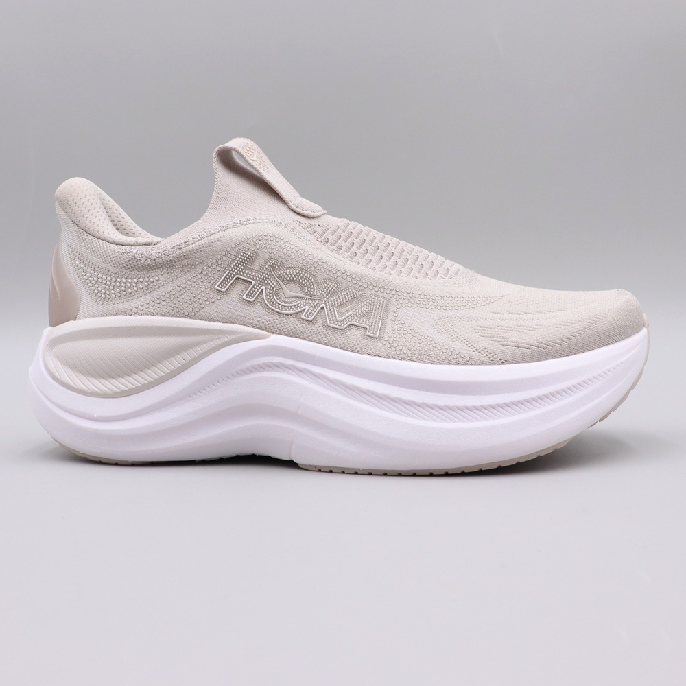 Hoka One One Skyward X Laceless Size 9B Putty White Running Shoes 1168877 PYW